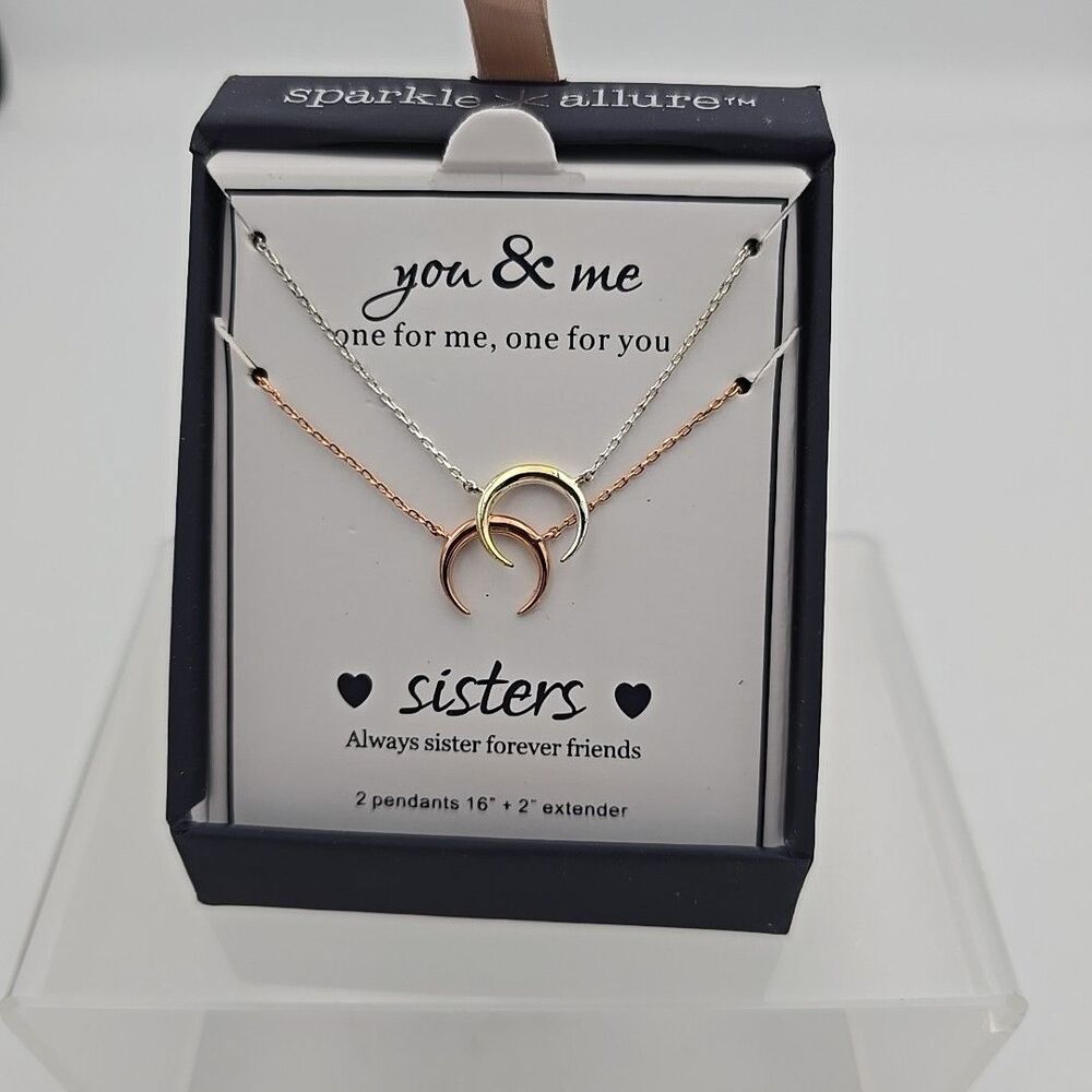 Sisters 2-piece Necklaces | Inspiring Jewelry & Gifts In Box Birthday Christmas